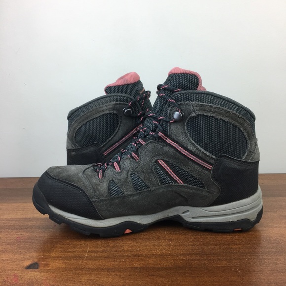 Hi-Tec Women’s Gray Pink 9102 Waterproof Lace Up Ankle Hiking Boots Size 7.5M. - Picture 8 of 11